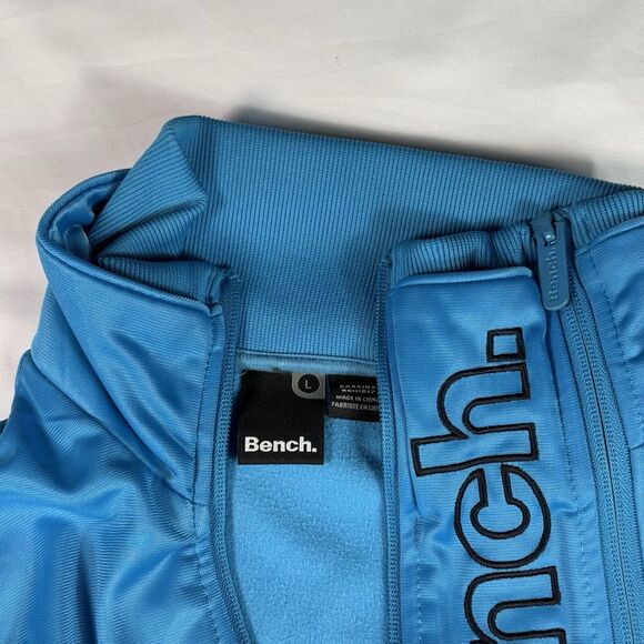 Bench Blue Men Large Athletic Zip Up Jacket Streetwear Sweatshirt EUC - Picture 3 of 7